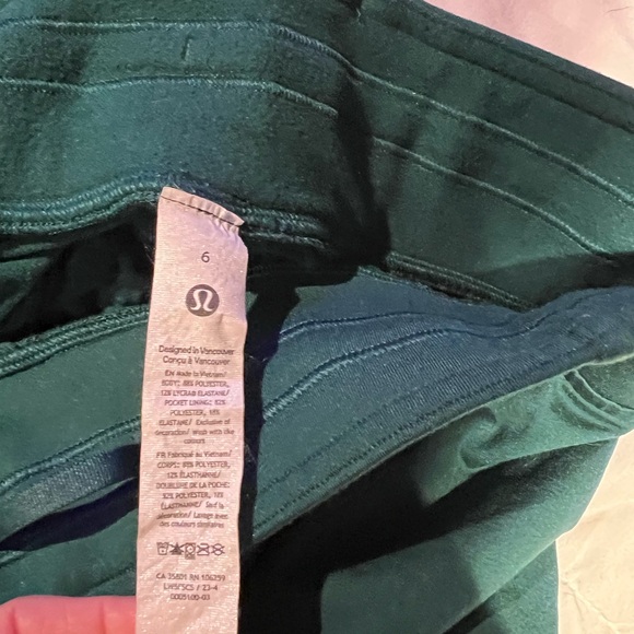 Lululemon Adapted State High Rise Tech Green Fleece Jogger Pants Size 6 - Picture 7 of 7
